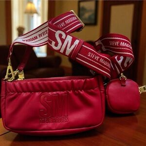 Steve Madden Vibrant Red Shoulder Bag